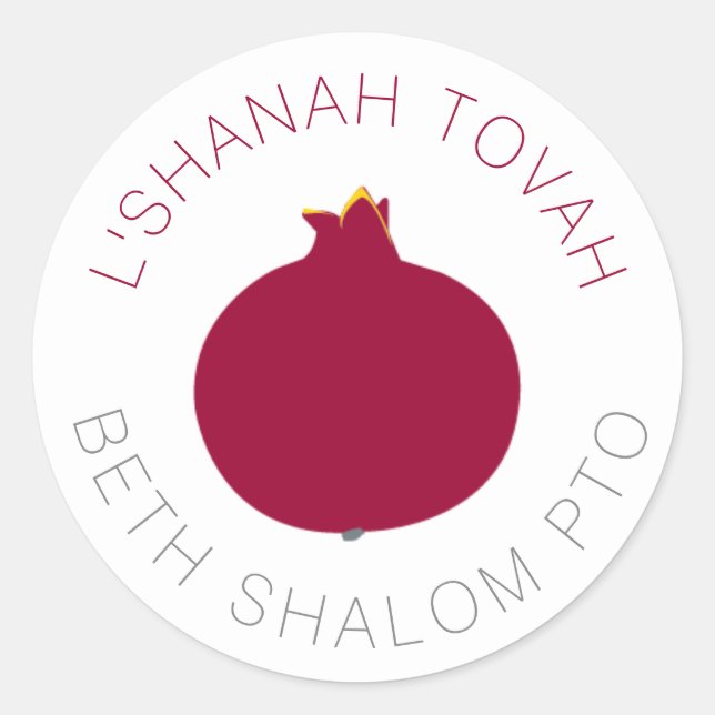 Pomegranate Red Anpassningsbar Stickers Runt Klistermärke (Framsida)