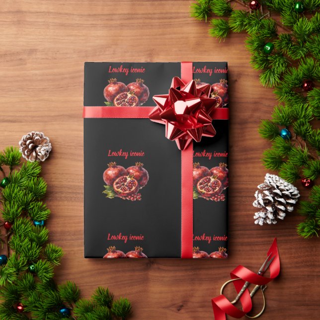 Pomegranate Red Rich Oil Paint Aesthetic Elegant  Presentpapper (Julgåva)