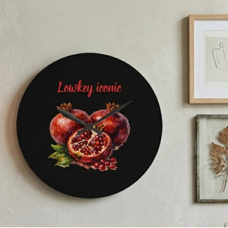 Pomegranate Red Rich Oil Paint Aesthetic Elegant  Stor Klocka