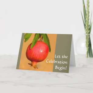 Pomegranate Rosh HaShana Helgkort