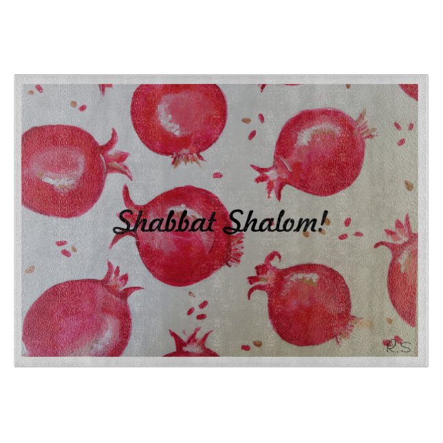 Pomegranate Shabbat Challah Board (Framsidan)
