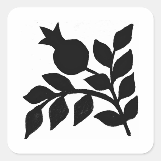 Pomegranate Sticker Fyrkantigt Klistermärke (Framsida)