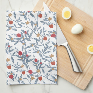 Pomegranateblommigt Kökshandduk