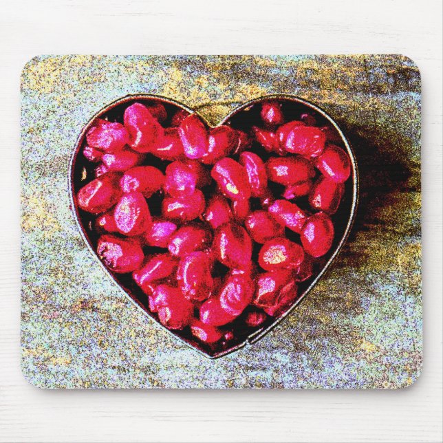 "Pomegranater Heart Fruit" Cute Photo. Köp nu Musmatta (Framsidan)