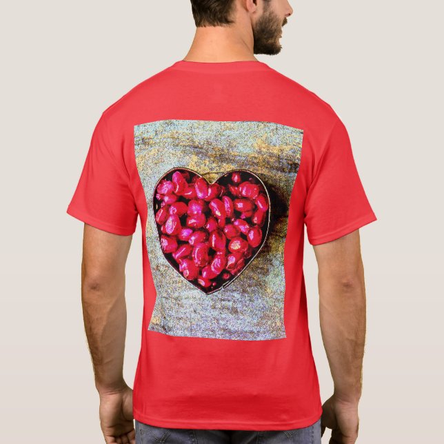 "Pomegranater Heart Fruit" Cute Photo. Köp nu T Shirt (Baksida)
