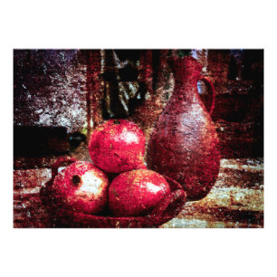 Pomegranater och Pitcher Fototryck