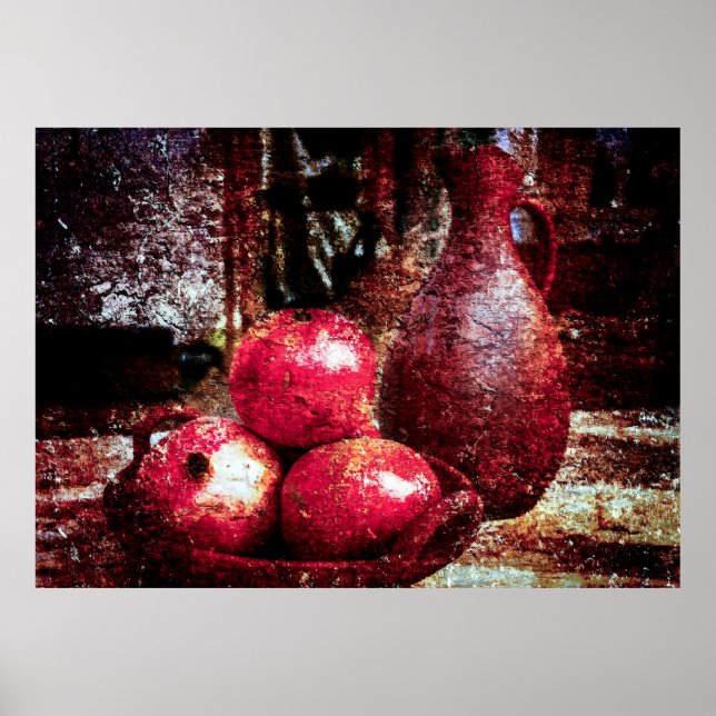 Pomegranater och Pitcher Poster (Framsidan)