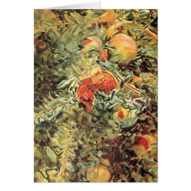 Pomegranates II av John Singer Sargent Hälsningskort (Framsidan)