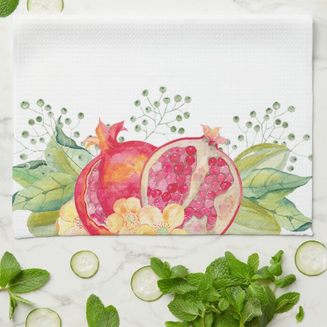 Pomegranates Kökshandduk (Vikta)