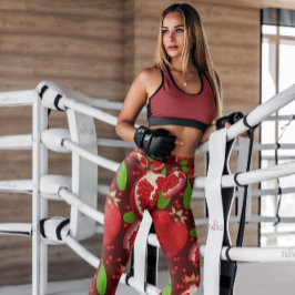 Pomegranatfrukt, mönstrad | Lagar Leggings