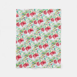 Pomegranatröd frukt mönster Food Hebrew Fleecefilt