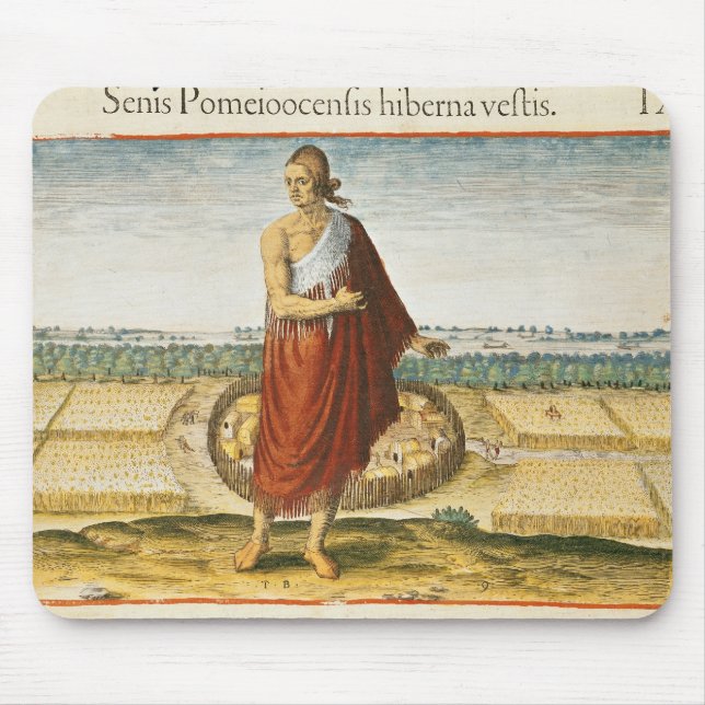 Pomeiooc fläder i ett vinterplagg musmatta (Framsidan)