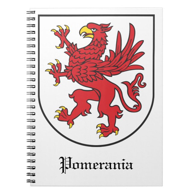 Pomerania vapen Majestätisk griffkonst Anteckningsbok (Framsidan)