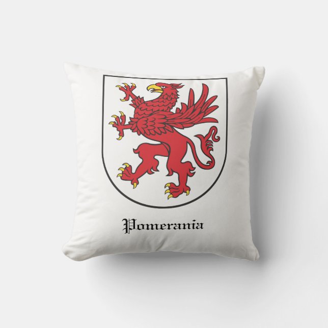 Pomerania vapen Ståtlig griffkonst Kudde (Framsida)