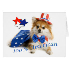Pomeranian 100 procent amerikan hälsningskort