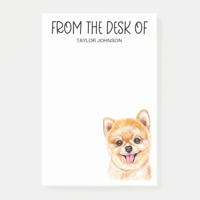 Pomeranian Älskare Post-it Block (Framsida)