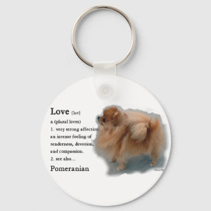 Pomeranian älskaregåvor nyckelring