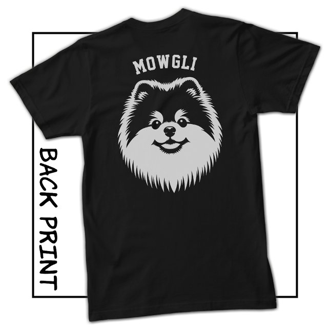 Pomeranian Anpassat namn Pop Art Sport teckensnitt T Shirt (Pomeranian Custom Name Pop Art Sport Font T-Shirt)
