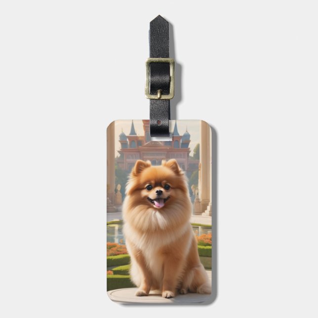 Pomeranian bagagetikett bagagebricka (Vertikal Framsida)