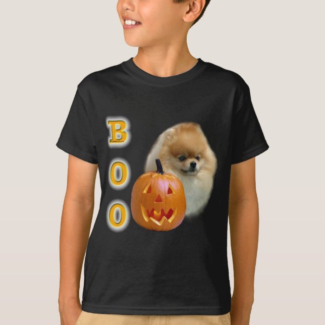 Pomeranian Boo T Shirt (Framsida)