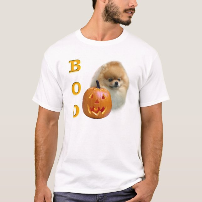 Pomeranian Boo Tee Shirt (Framsida)