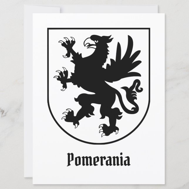 Pomeranian Coat of Arms Black and White Heraldic (Framsida)