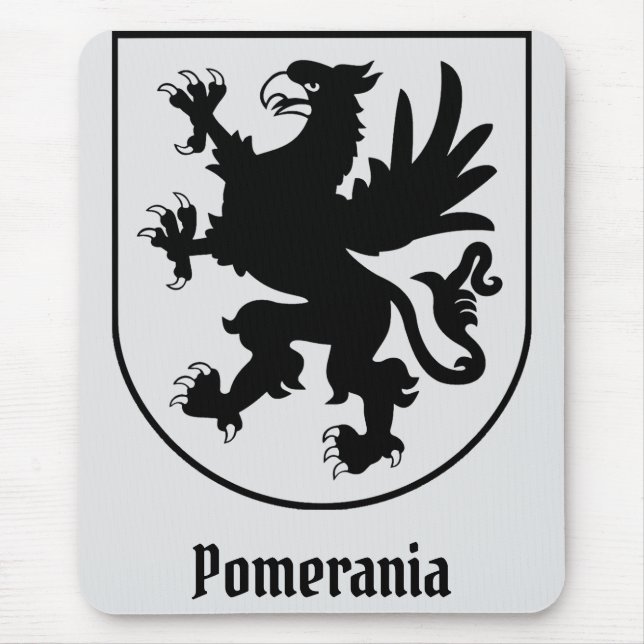 Pomeranian Coat of Arms Black and White Heraldic Musmatta (Framsidan)
