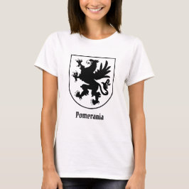 Pomeranian Coat of Arms Black and White Heraldic T Shirt