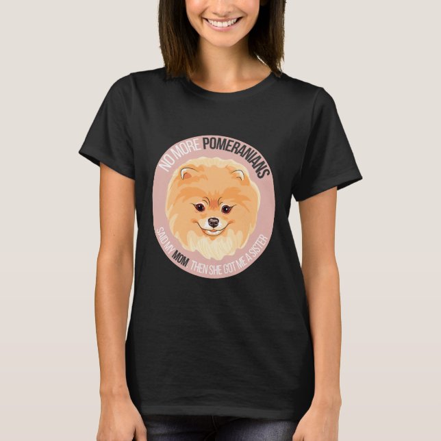 Pomeranian Dog Meme Sticker T Shirt (Framsida)