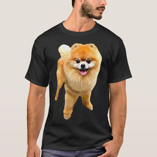 Pomeranian Dog With T Shirt (Framsida)