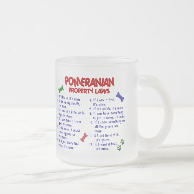POMERANIAN-egendomlagar 2 Frostad Glasmugg (Höger)