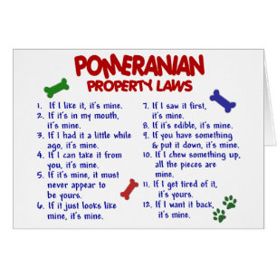 POMERANIAN-egendomlagar 2 Hälsningskort