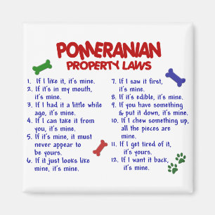 POMERANIAN-egendomlagar 2 Magnet