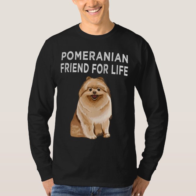 Pomeranian Friend For Life Dog Friendship T Shirt (Framsida)