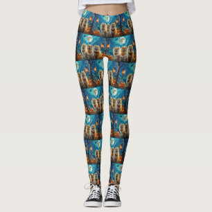 Pomeranian Halloween Kuslig Leggings