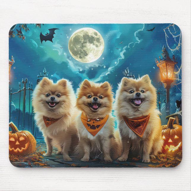 Pomeranian Halloween Kuslig Musmatta (Framsidan)