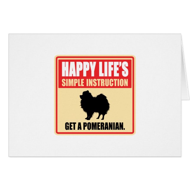 Pomeranian Hälsningskort (Framsidan Horizontal)