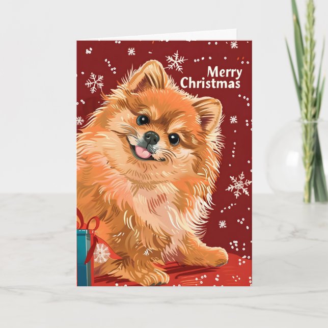 Pomeranian Helgkort (Framsida)