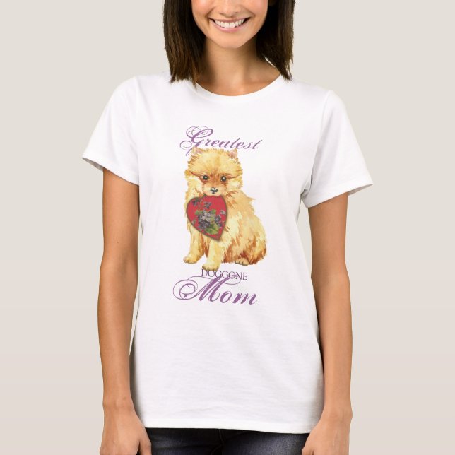 Pomeranian hjärtamamma tröja (Framsida)