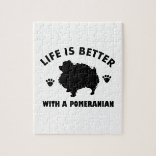 Pomeranian hund design pussel