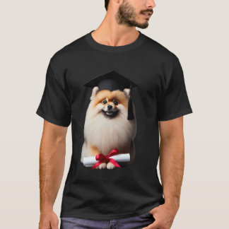 Pomeranian Hund Examen Hatt Utbildning Skola Exame T Shirt
