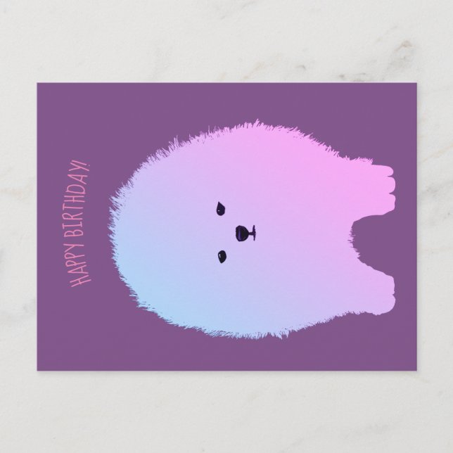 Pomeranian Hund, Fluffig Husdjur Postkort Vykort (Framsida)