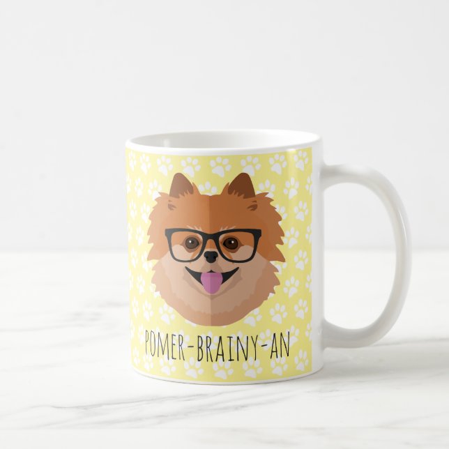 Pomeranian hund i Nerdexponeringsglas | Kaffemugg (Höger)