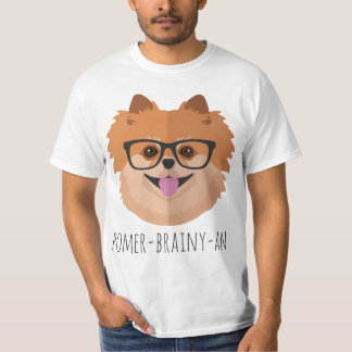 Pomeranian hund i Nerdexponeringsglas | T-shirt