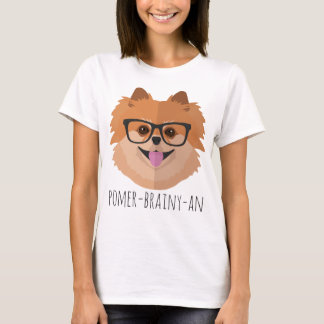Pomeranian hund i Nerdexponeringsglas | T-shirt