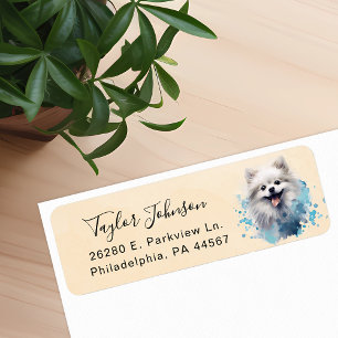 Pomeranian Hund Returadressetikett Returadress Etikett