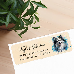Pomeranian Hund Returadressetikett Returadress Etikett