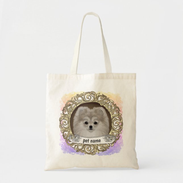 Pomeranian Hund  Tygkasse (Framsidan)