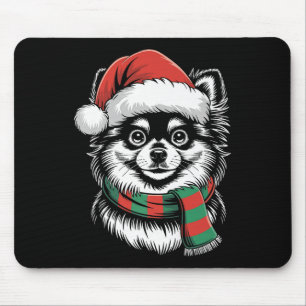 Pomeranian Hund Xmas Tomtehatt Scharf Jul Kostym Musmatta