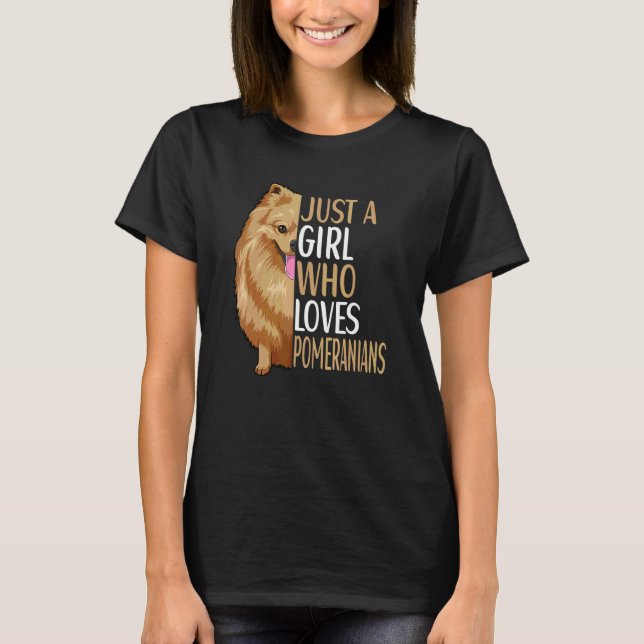 Pomeranian hundkläder för Pom hund  1 T Shirt (Framsida)